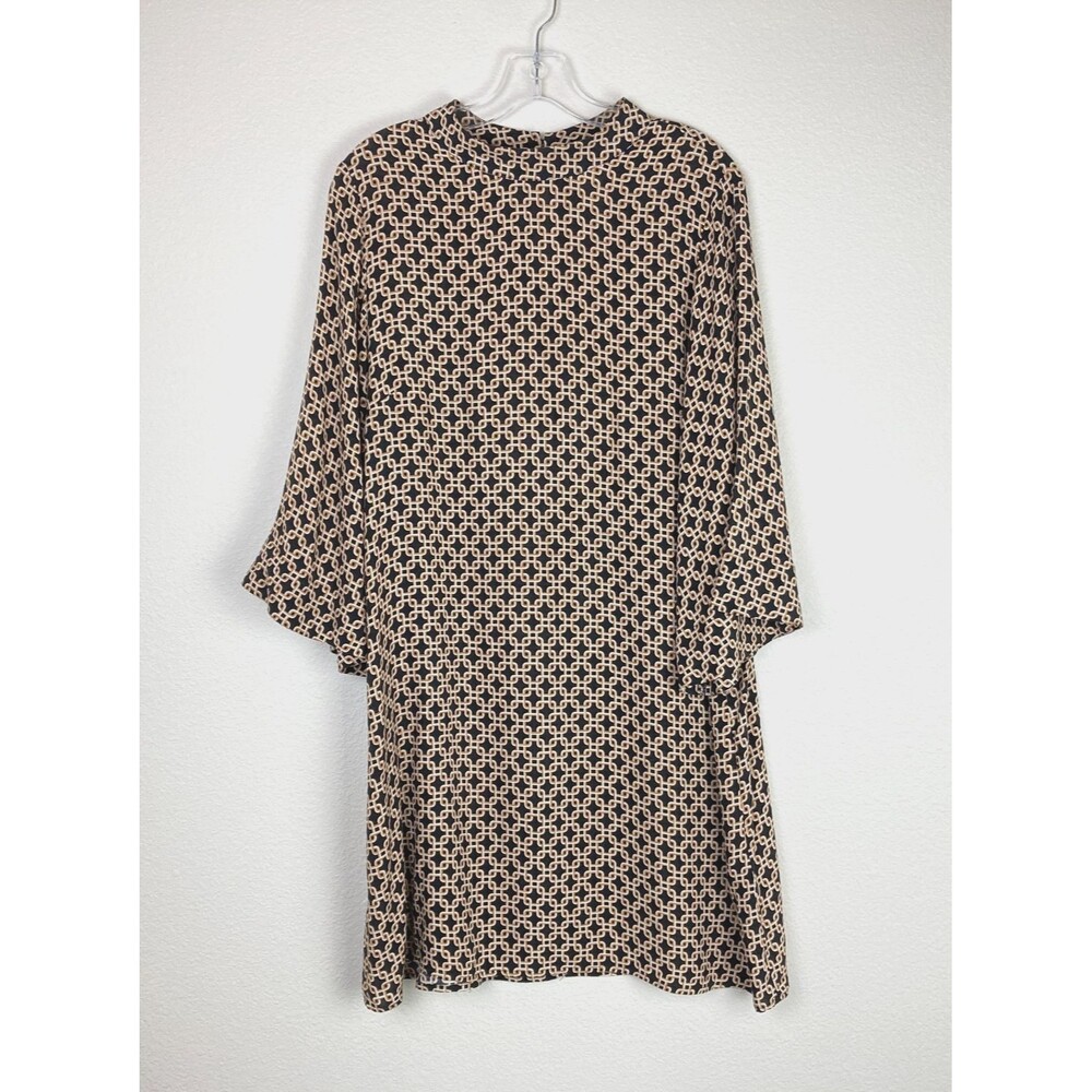 Richard Allen x H&M A-Line Mini Shift Dress Size 10 Mod Geometric Mad Men Retro